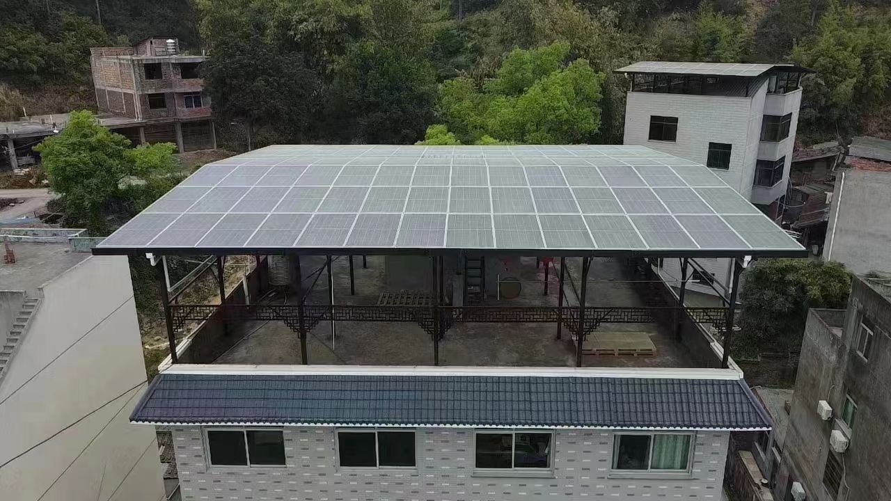 霍邱15kw+10kwh自建别墅家庭光伏储能系统